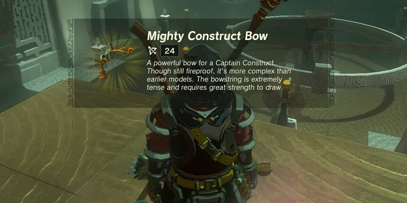 Zelda: Air Mata Kerajaan Busur Konstruksi Perkasa Dihadiahkan dari Peti di Kuil Kisinona