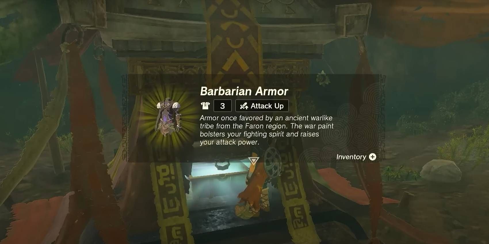 Zelda: Tears of the Kingdom Armor Barbarian of powerful Mission Mission Mission