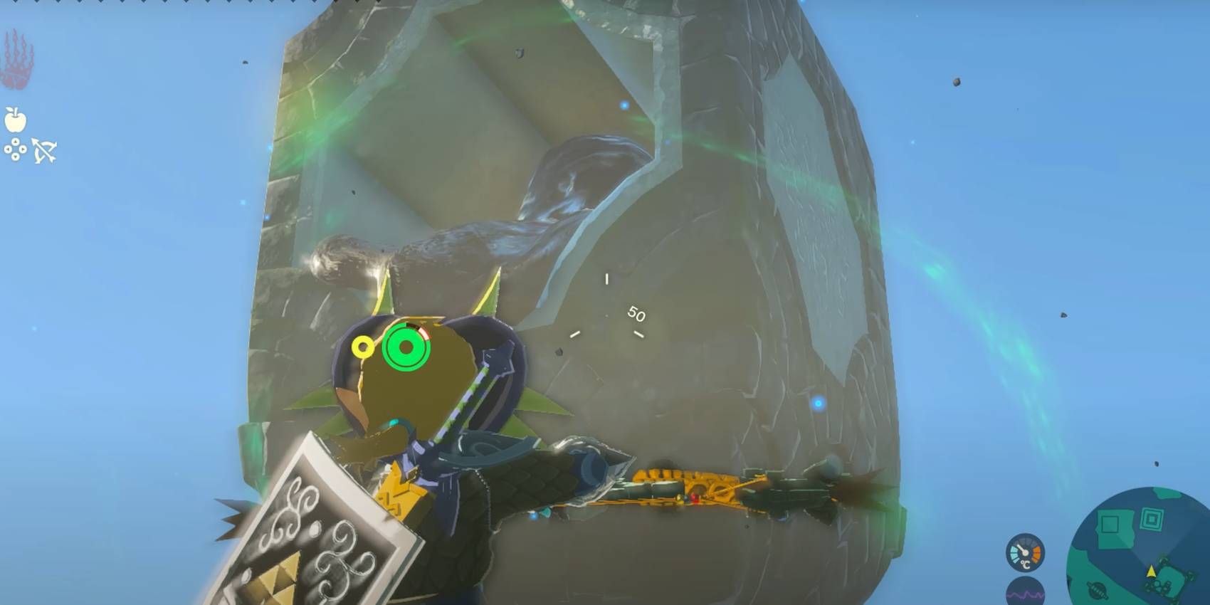 Zelda: Tears of the Kingdom Water Temple Spinning Block Faucet Puzzle Solved by Using an Arrow During Slowed Time