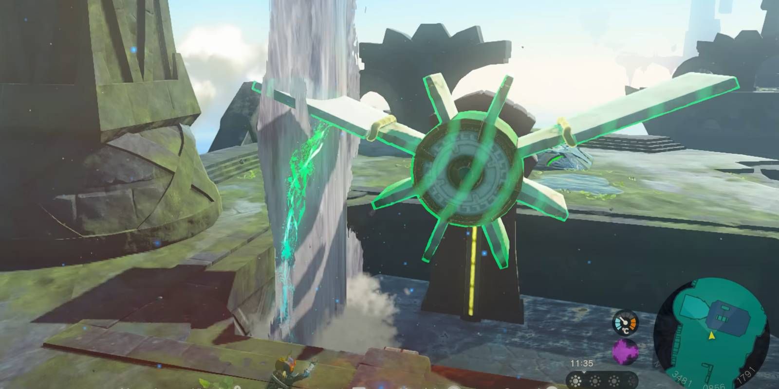 Zelda: Tears of the Kingdom Water Wheel Puzzle at Water Temple 1F Northeast Level