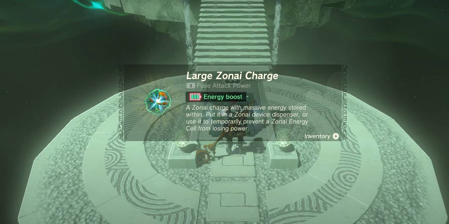 Zelda: Tears of the Kingdom Large Zonai Charge Reward from Joniu Shrine