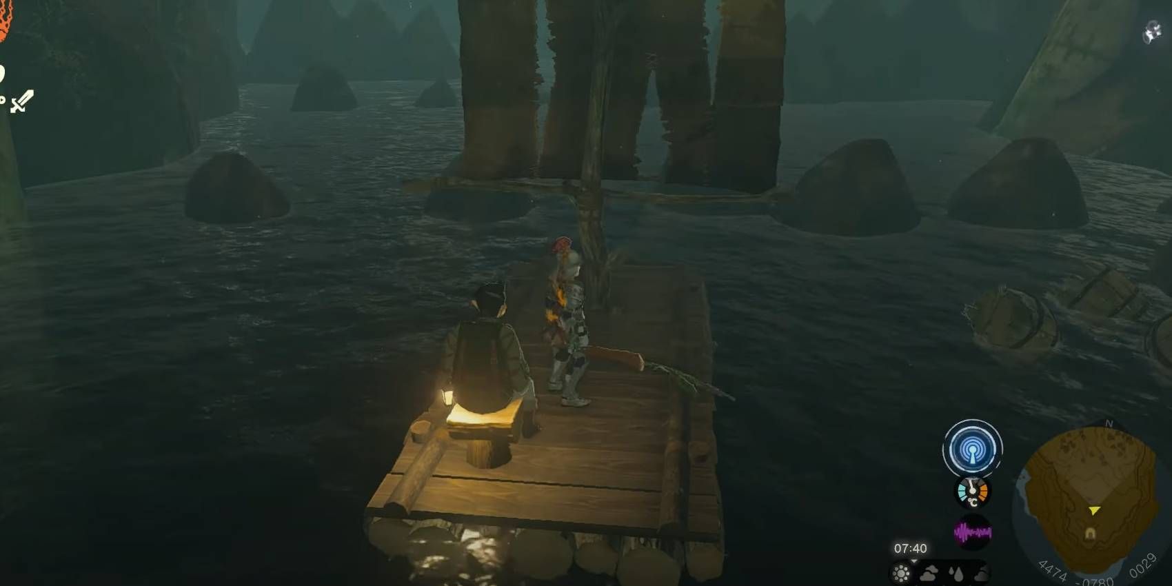 Zelda: Tears of the Kingdom True Treasure Quest Escorting Sasan Across Water