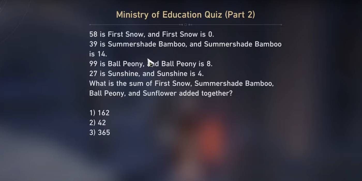Honkai: Star Rail Ministry of Education Quiz Question 2 Given to Players Through Daily Missions