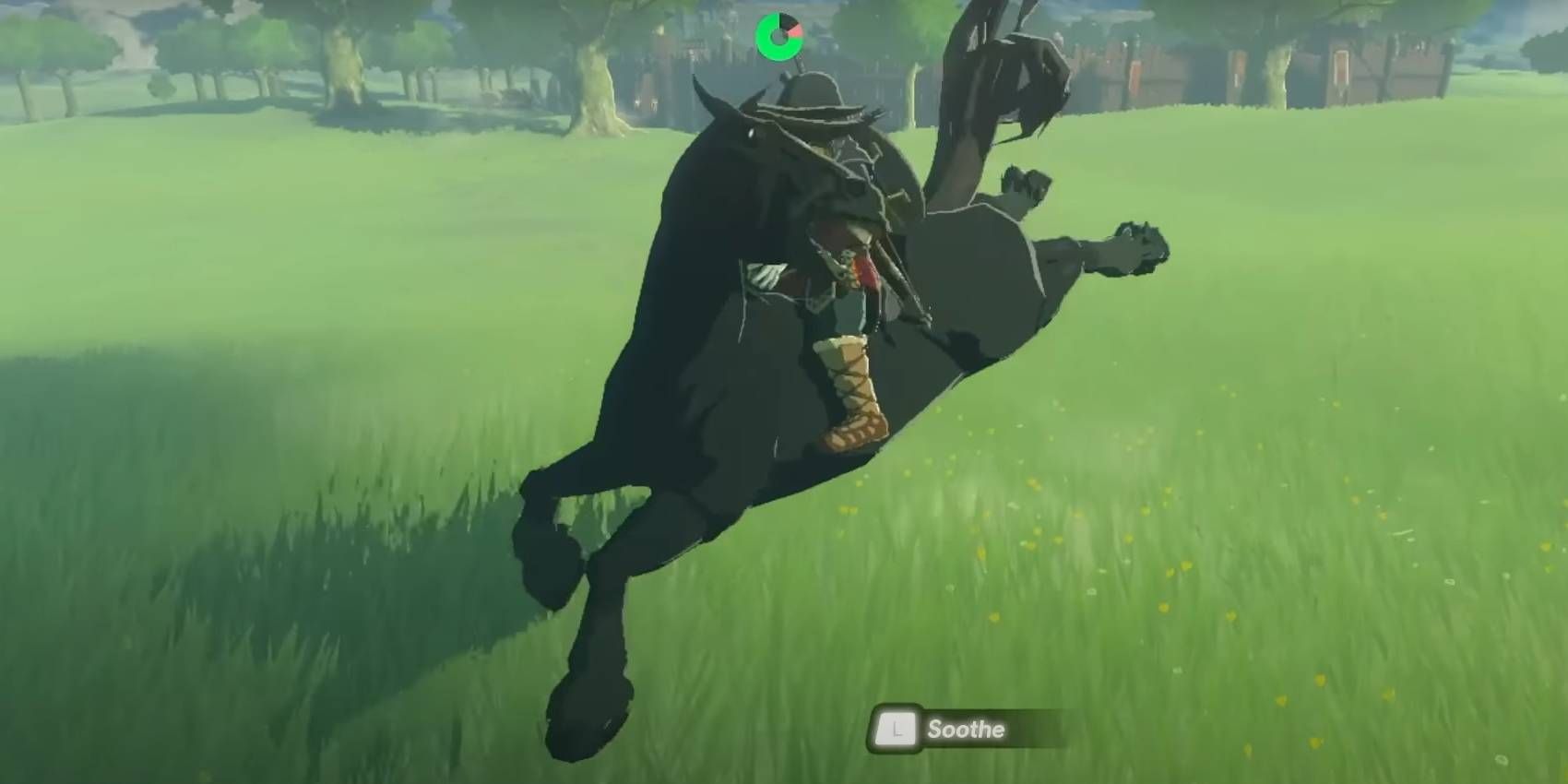 Zelda: Tears of the Kingdom Taming a Wild Horse by Using the Soothe Prompt