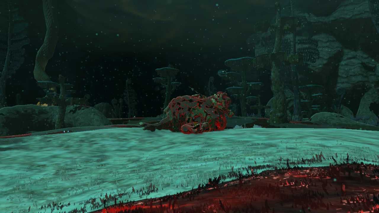 A Hinox infected with Gloom sleeps in the Depths.