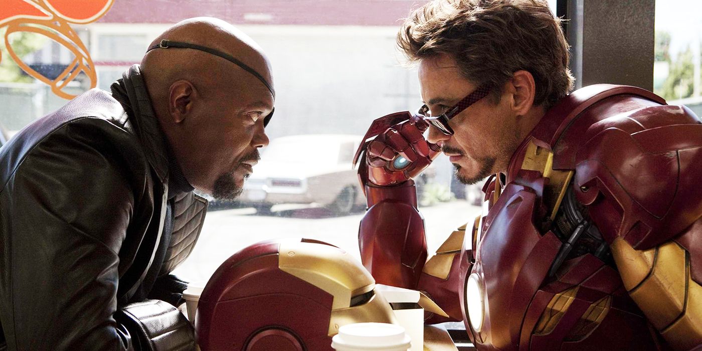 Iron Man 2 Nick Fury and Tony Stark