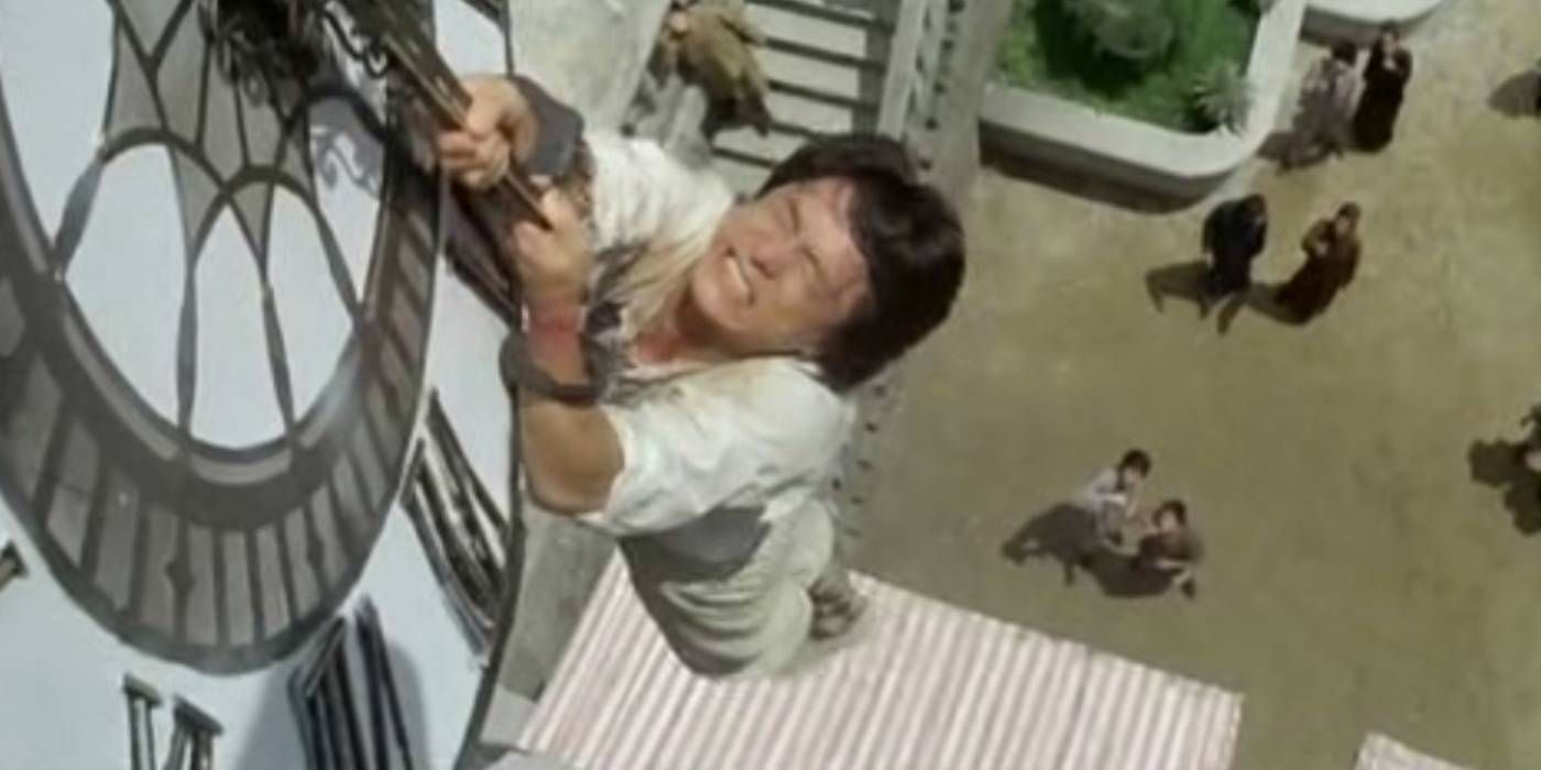 Jackie Chan clock tower stunt in Project A pic