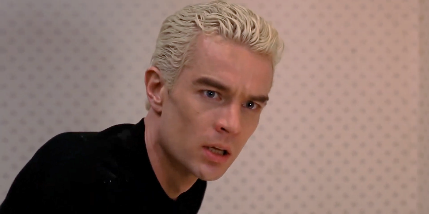 James Marsters as Spike in Buffy season 6 in Buffy's bathroom