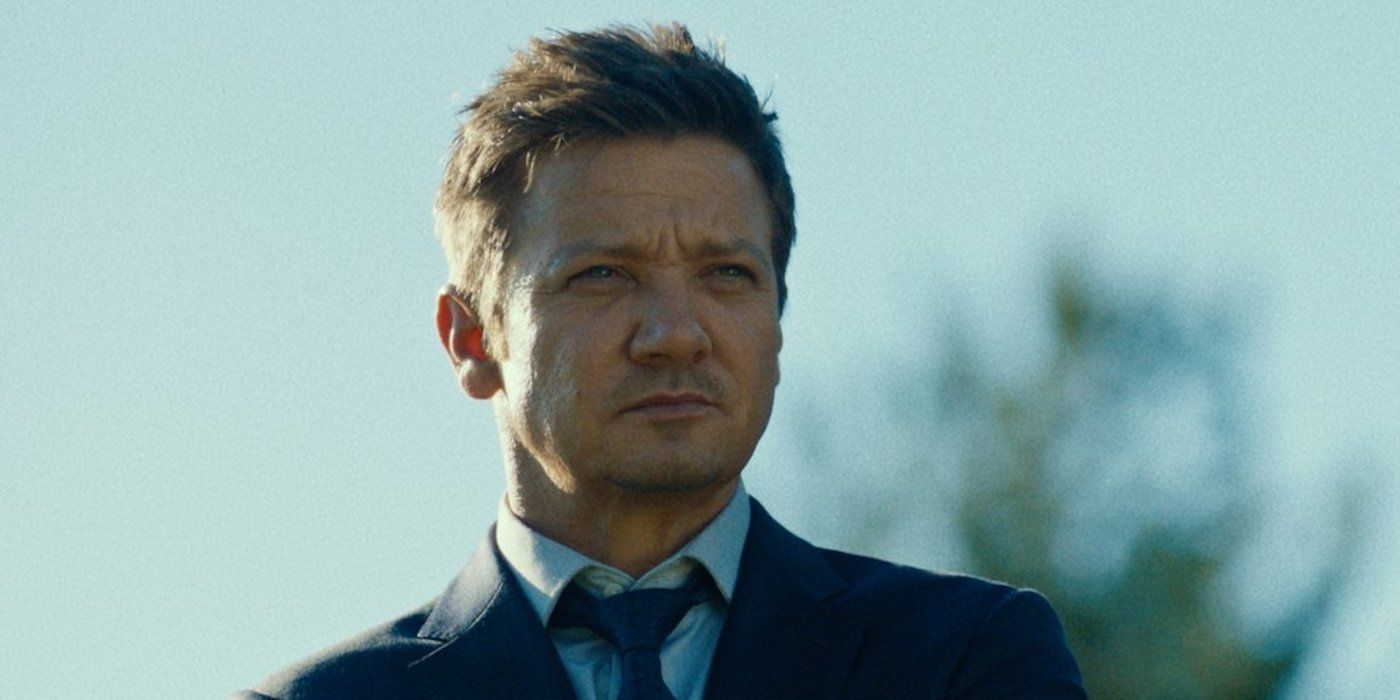 Jeremy Renner looking somber in Mayor of Kingstown