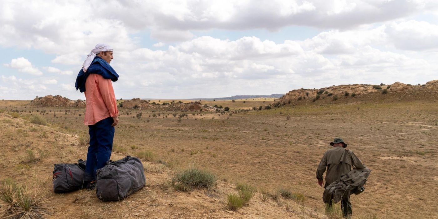 Jimmy and Mike in the desert in Better Call Saul