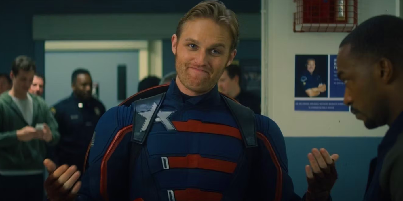 john walker as captain america in the falcon and the winter soldier