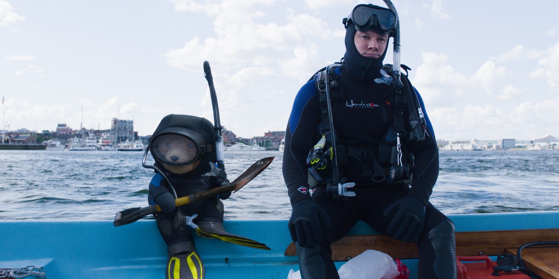 John and Ted in scuba suits in Ted 2