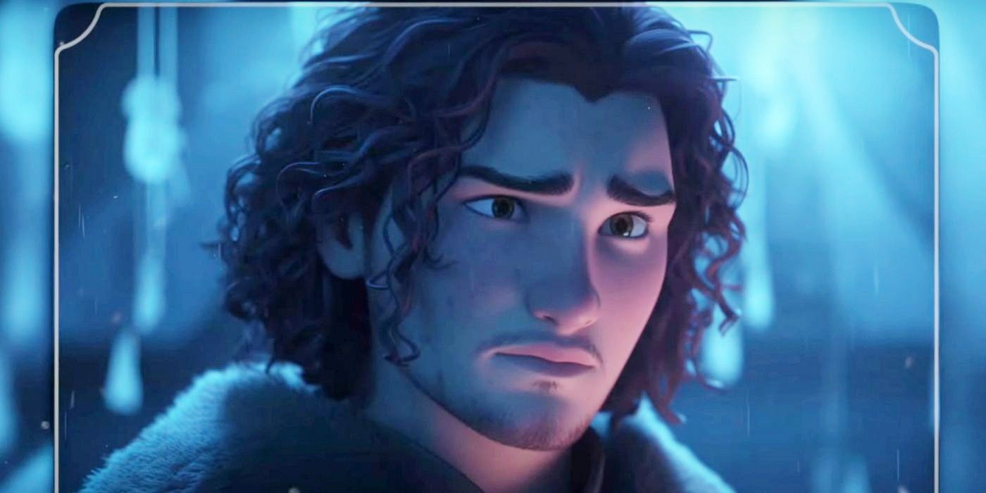 Jon Snow staring to in Disney-styled Game of Thrones art