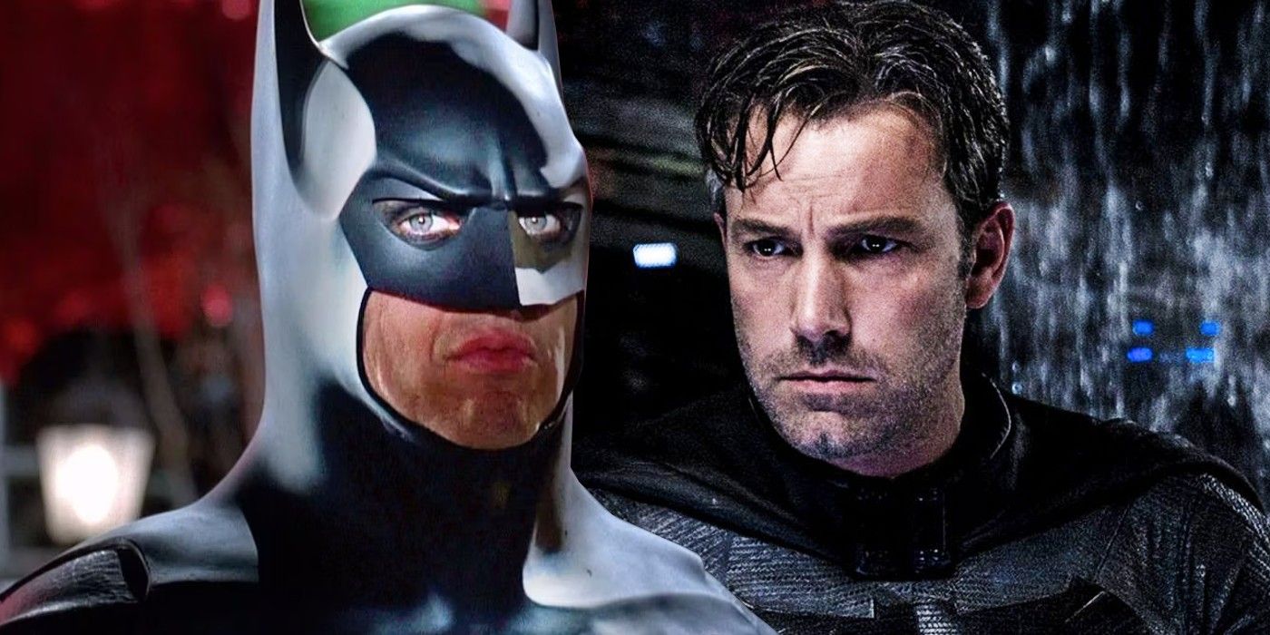 Keaton and Affleck as Batman in DC Movies
