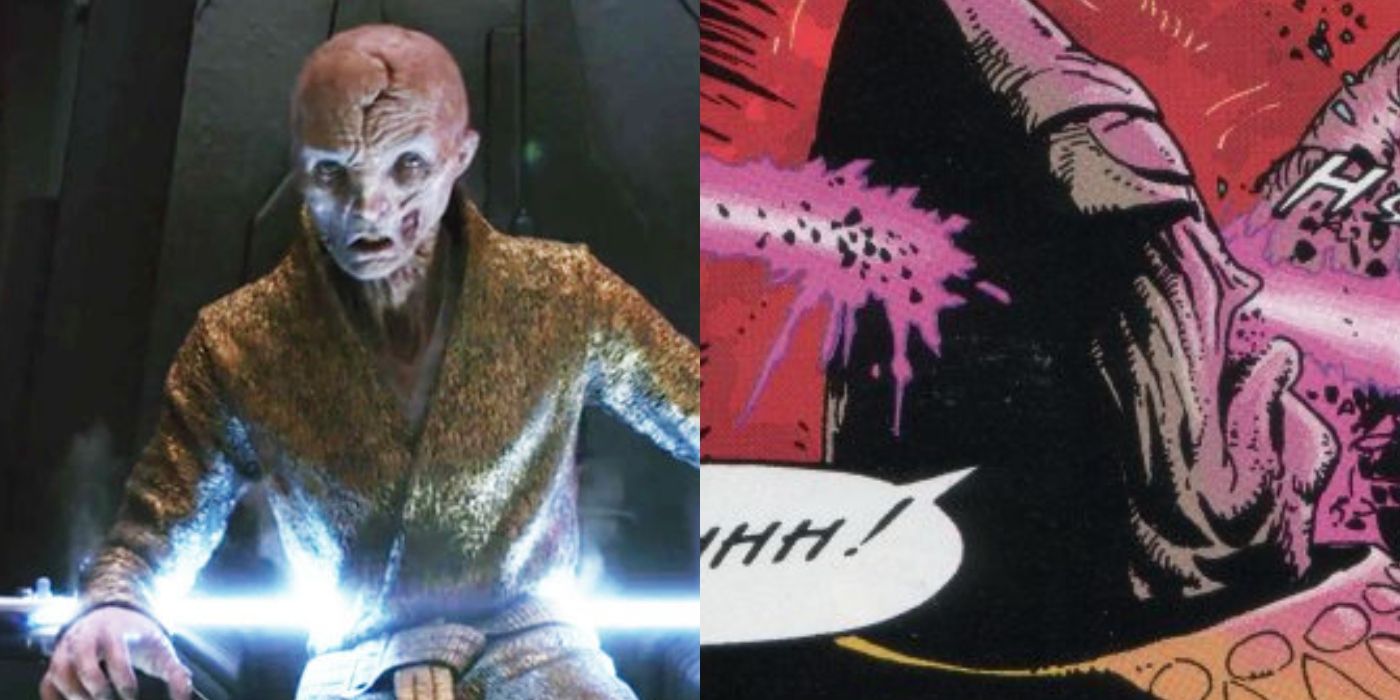 The similar deaths of Snoke and Dequc in Star Wars.