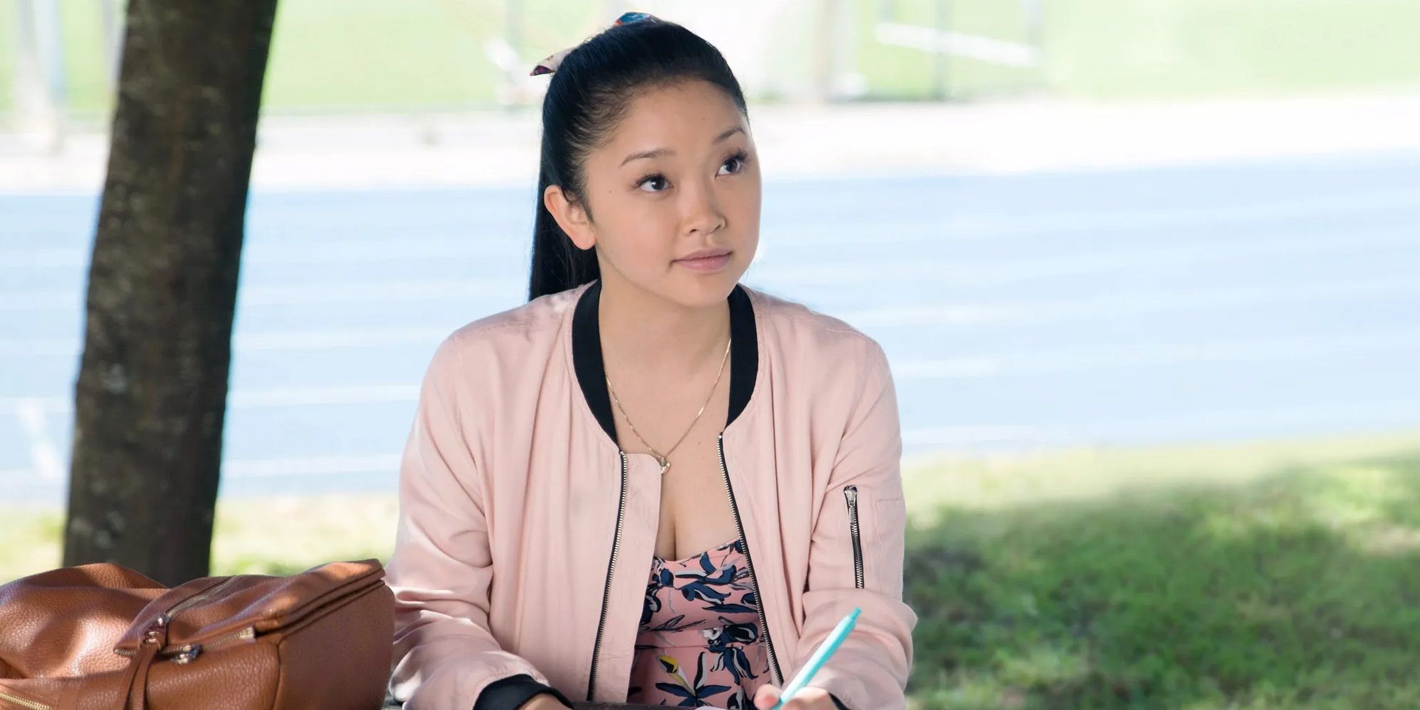 Lana Condor looking up in To All the Boys I've Loved Before