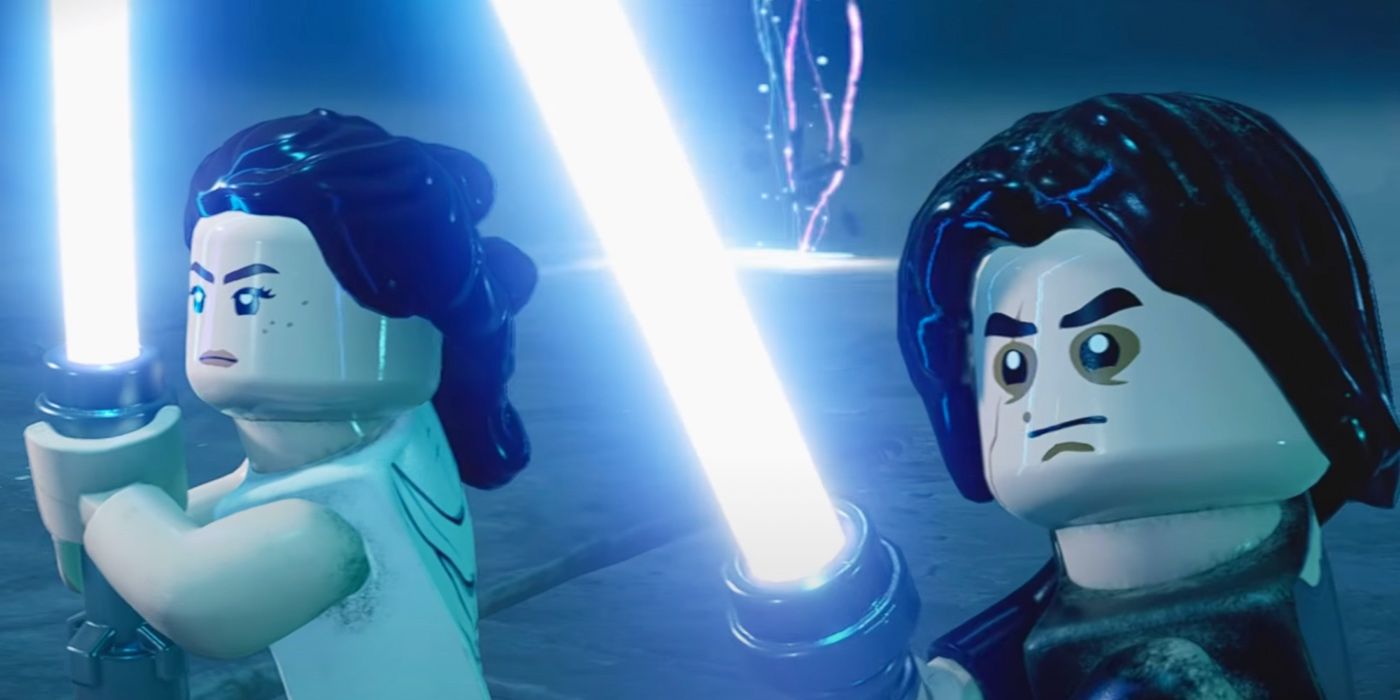 LEGO Rey and Kylo on Exegol