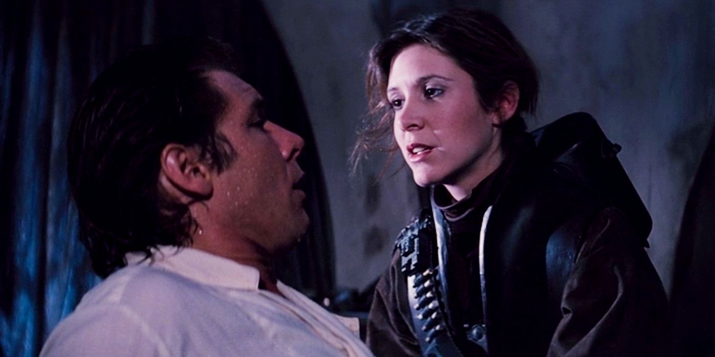 Leia frees Han from the carbonite - Star Wars Return of the Jedi