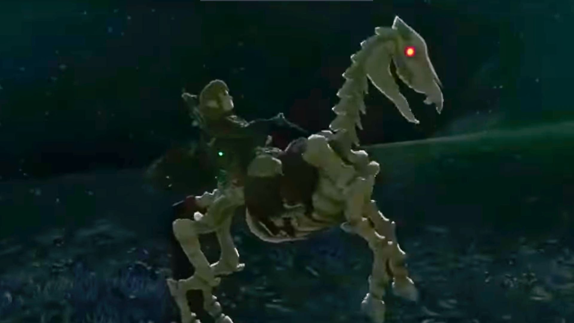 Link on a Stalhorse in Zelda TOTK