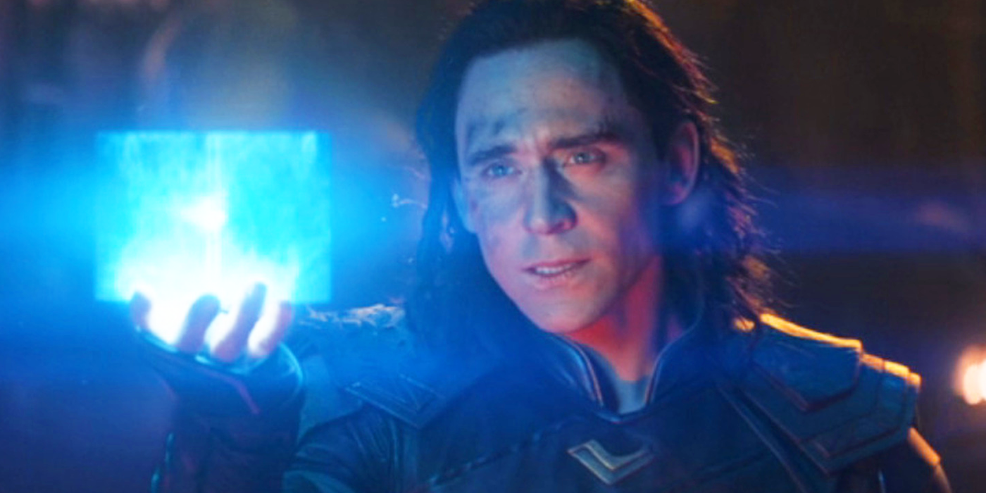 loki with the tesseract in infinity war
