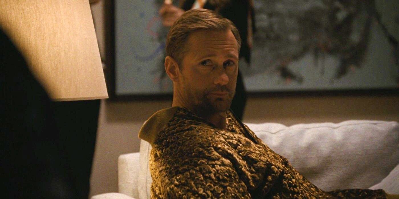 Alexander Skarsgård as Lukas Matsson in Succession season 4 episode 7