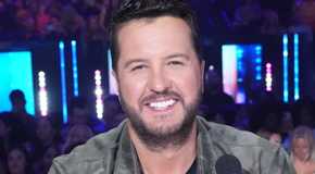 A close up American Idol's Luke Bryan at the judging panel
