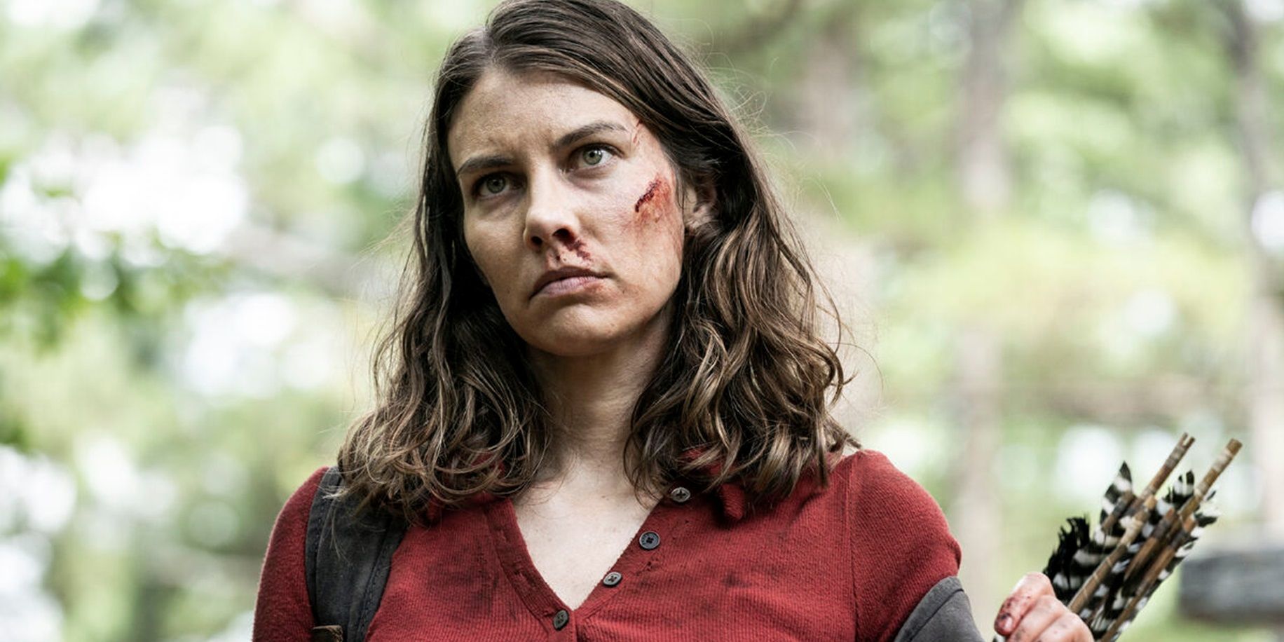 Maggie com uma aljava em The Walking Dead