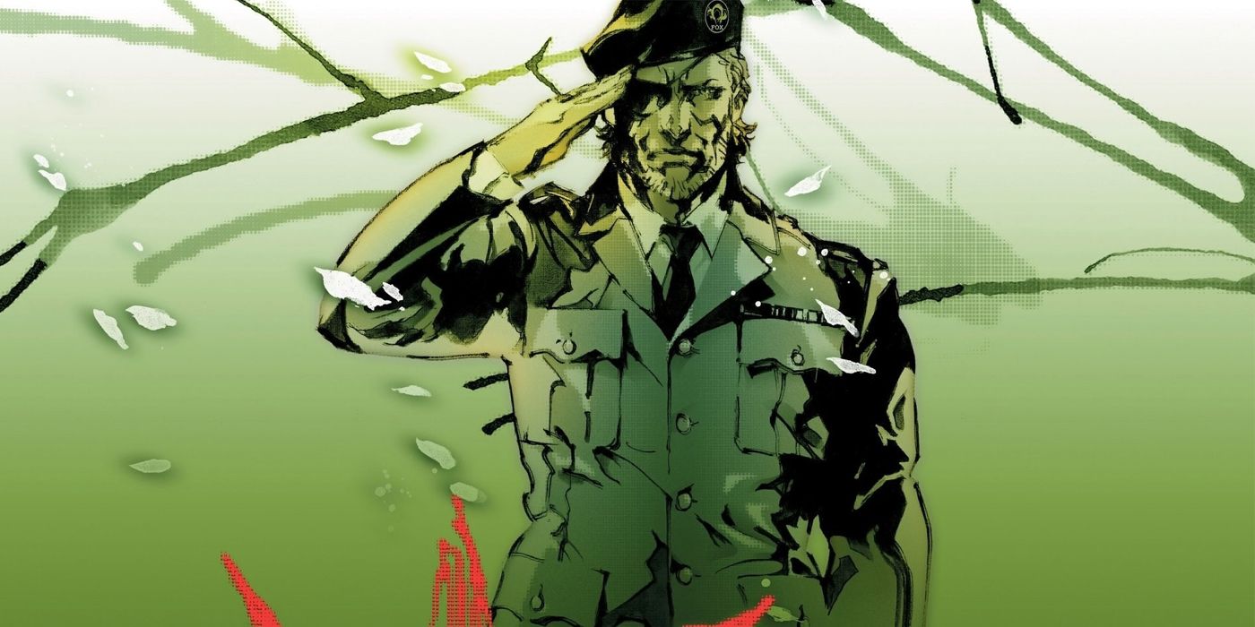 Snake salutes in official Metal Gear Solid 3: Snake Eater artwork