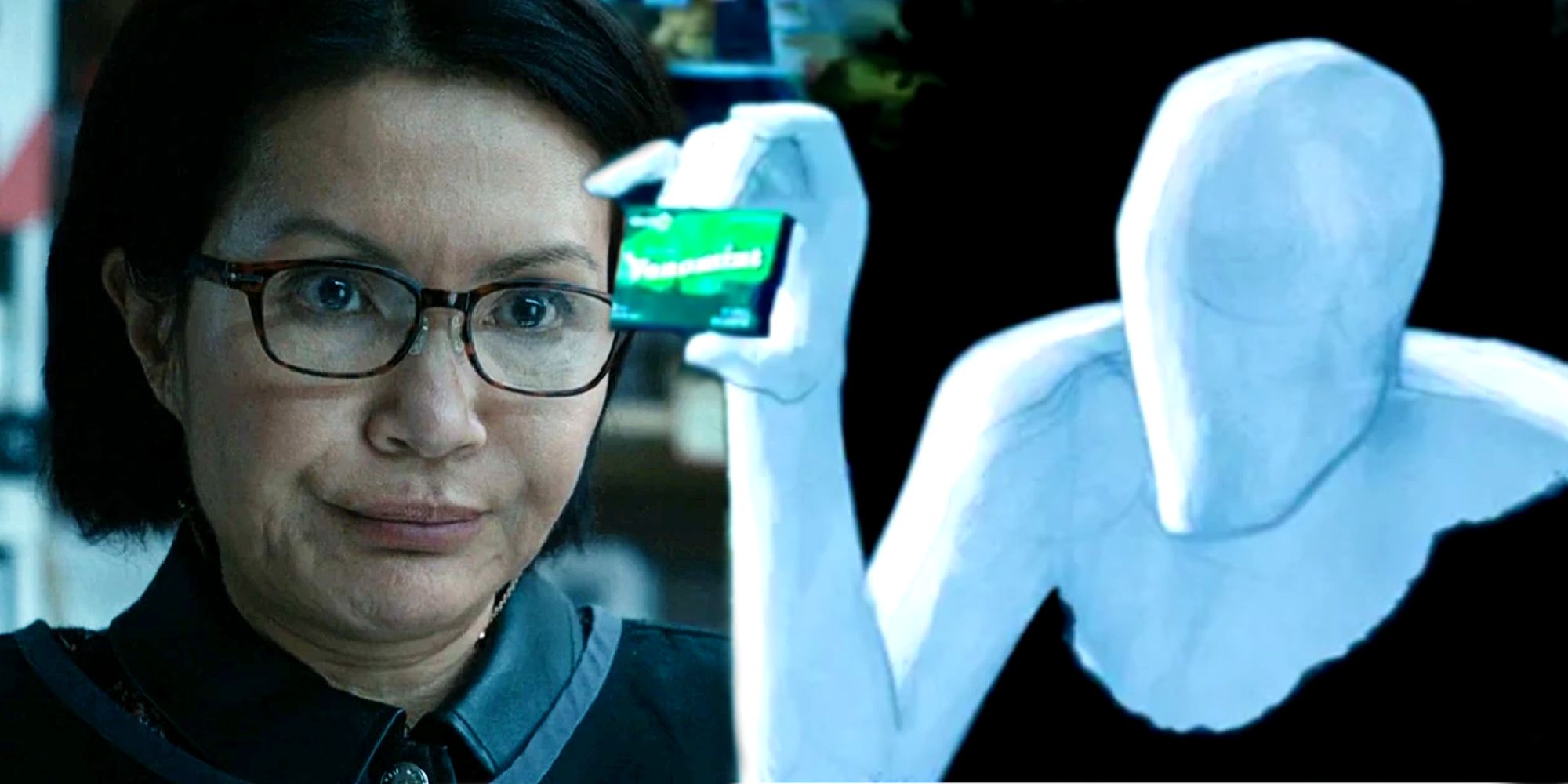 Mrs Chen and The Spot in the Venom Universe in Spider-Man Across The Spider-Verse