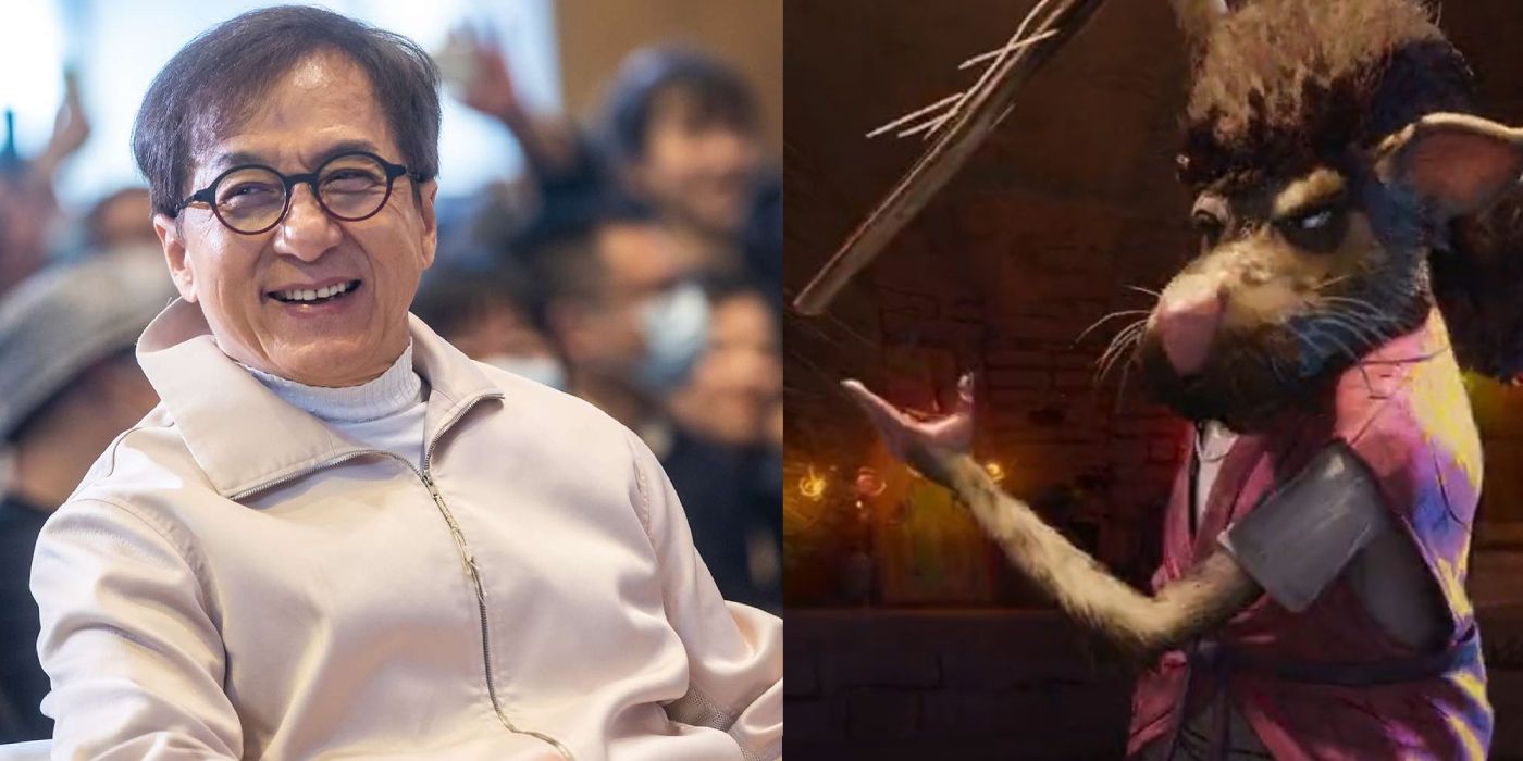 Jackie Chan and Master Splinter in TMNT: Mutant Mayhem