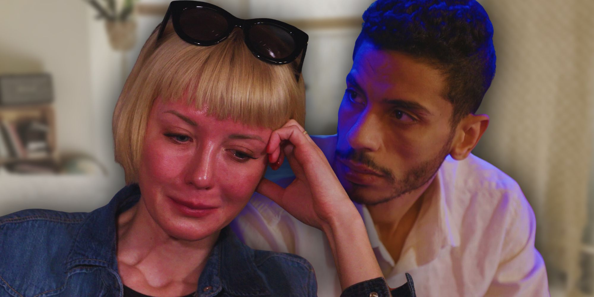  Nicole Sherbiny and Mahmoud El sherbiny from 90 Day Fiance montage serious expressions