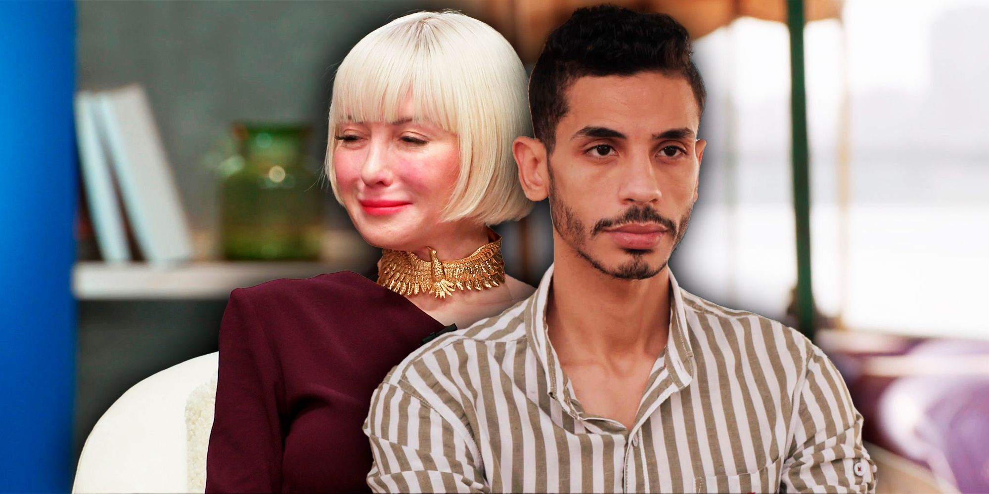  montage of mahmoud and nicole 90 day fiance her smling him looking serious