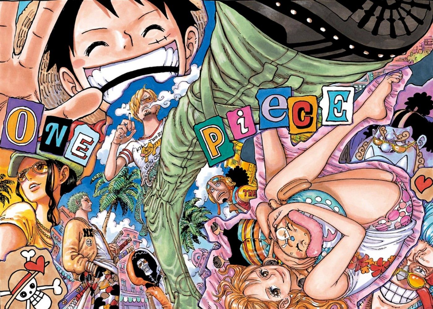 One of One Piece's awesome cover spreads