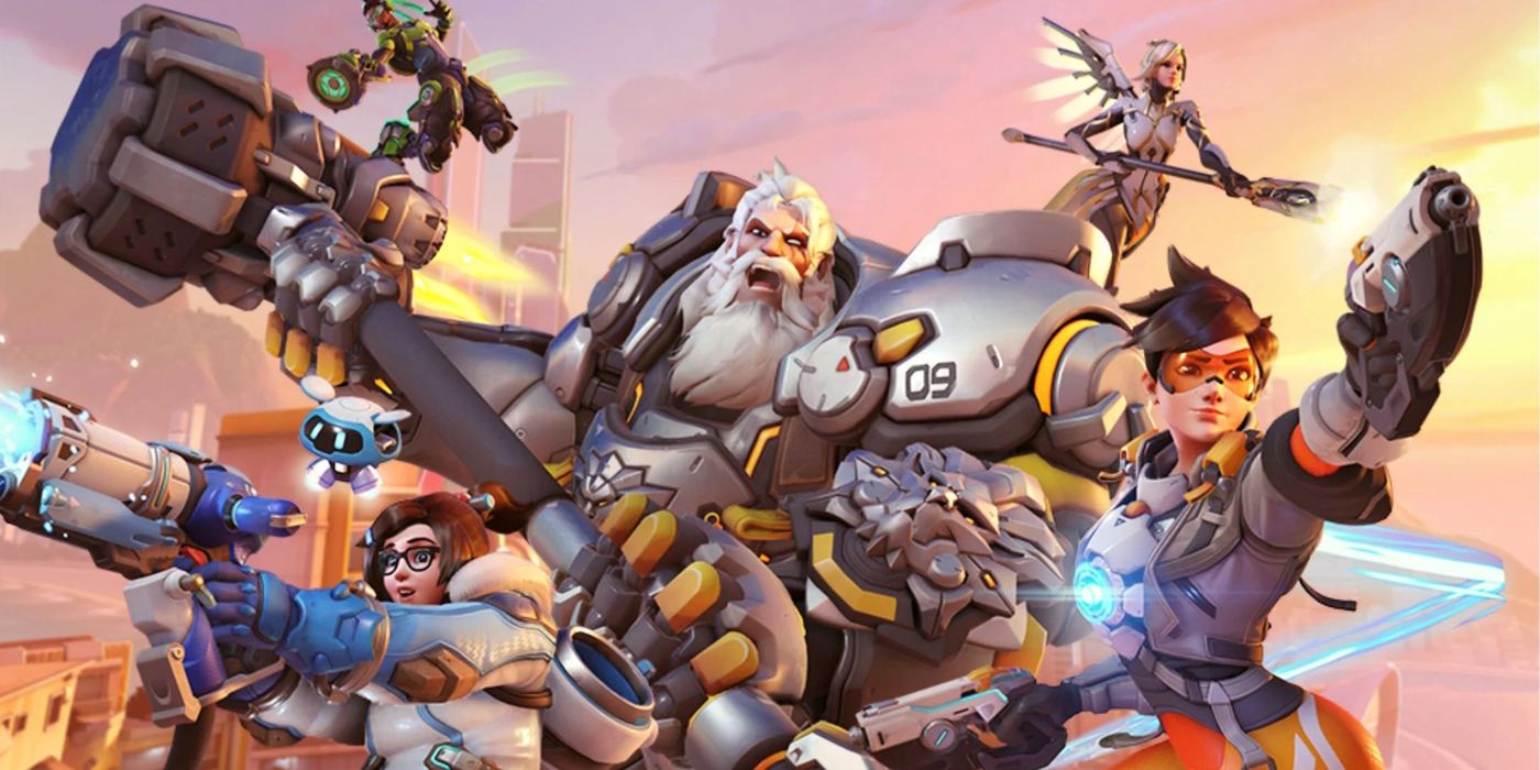 A group of Overwatch 2 characters posing in a piece of promotional art.