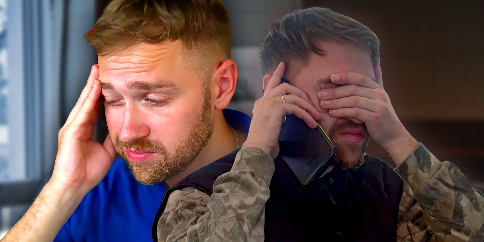 Montage of 90 Day Fiance's Paul Staehle looking stressed