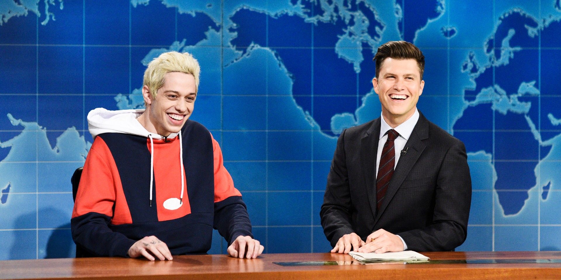 Pete Davidson and Colin Jost on Saturday Night Live Weekend Update