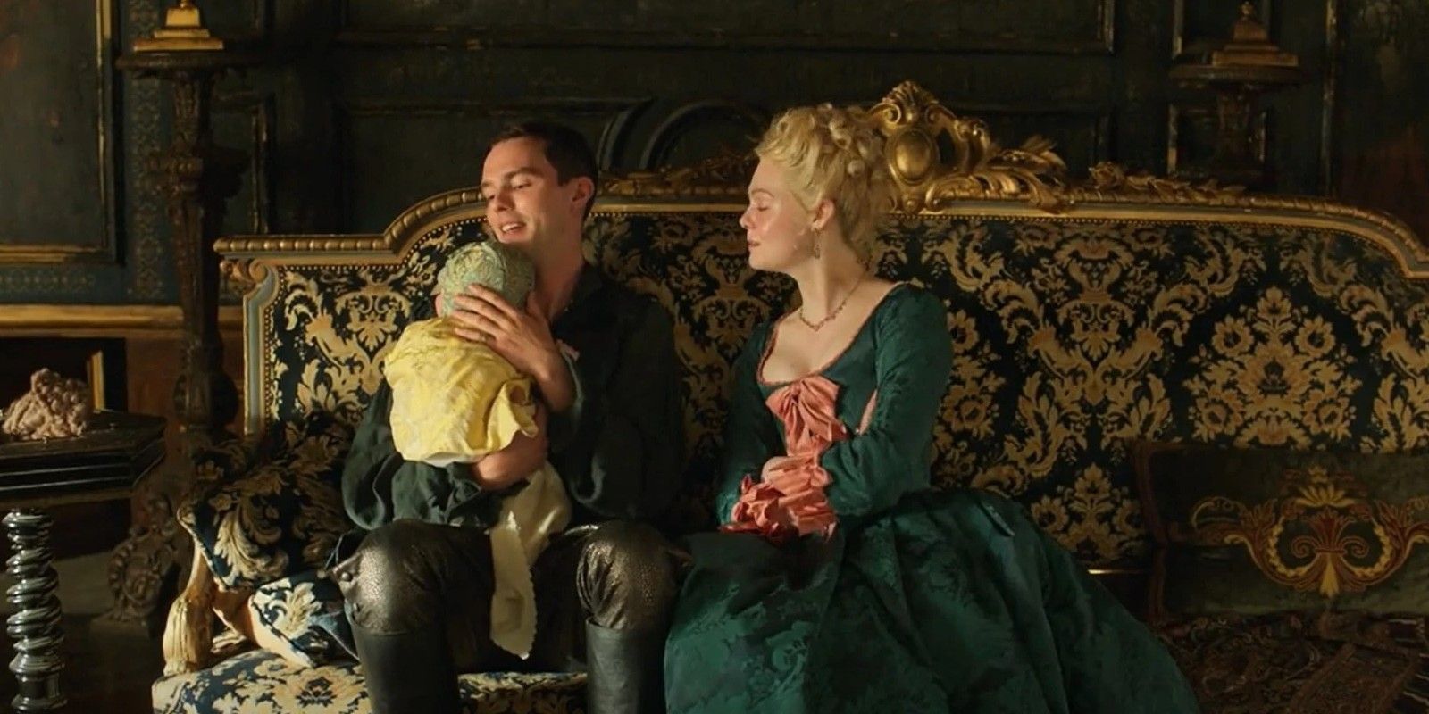 Peter and Catherine hold their baby Paul in The Great