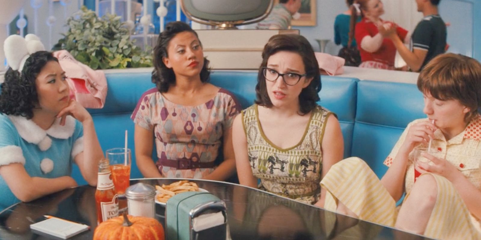 Pink Ladies in diner in Rise of the Pink Ladies