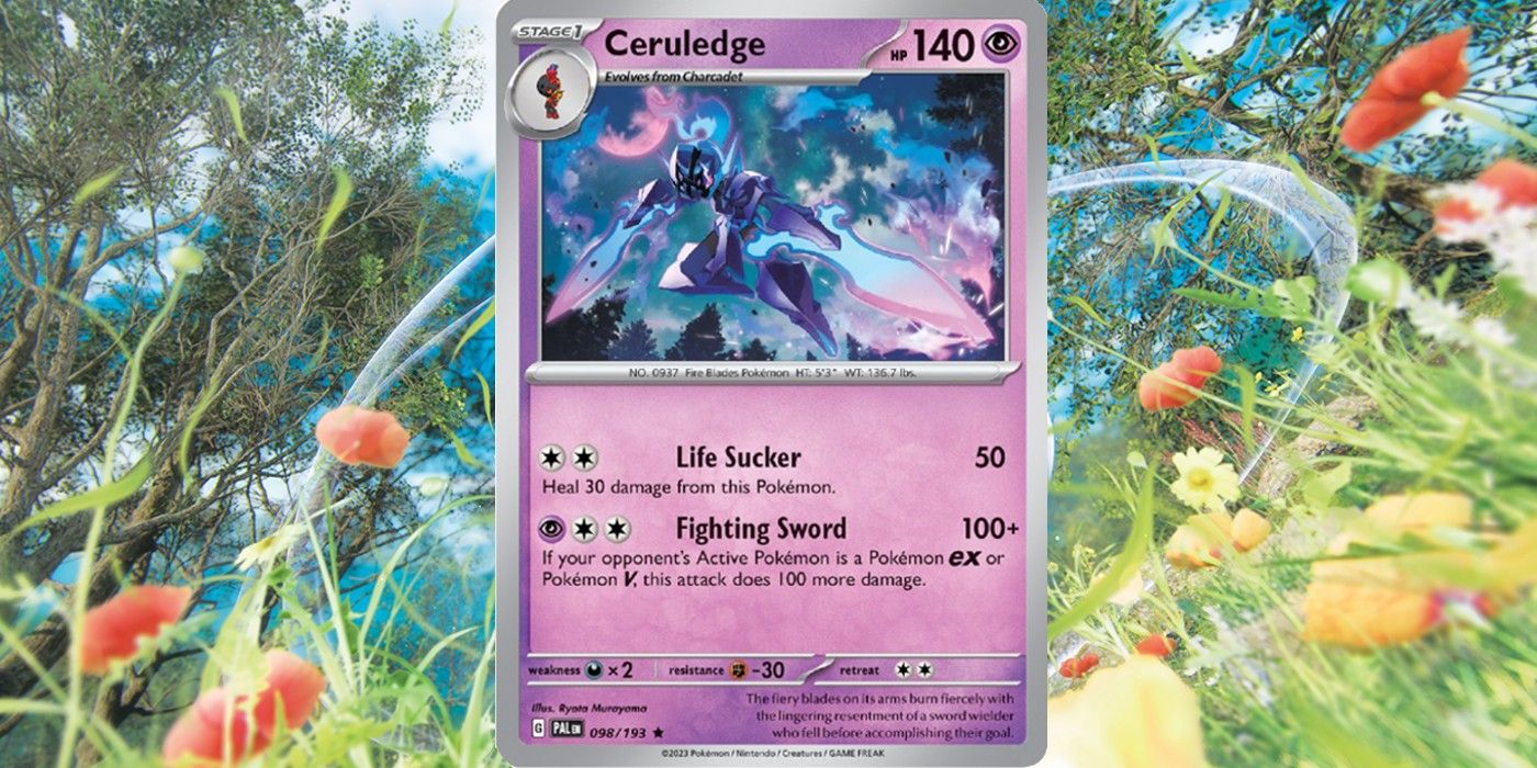 The Ceruledge card from the Pokémon TCG's Paldea Evolved expansion.