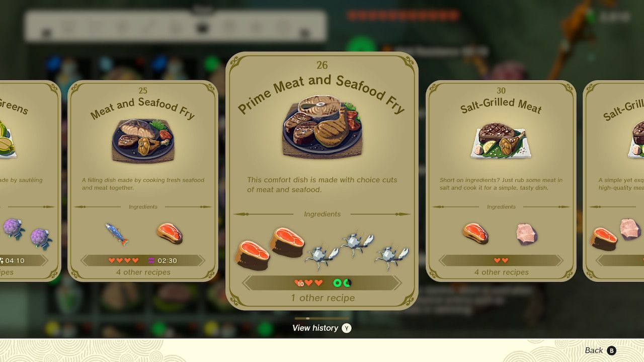 Zelda: Tears Of The Kingdom - 10 Best Recipes For Stamina