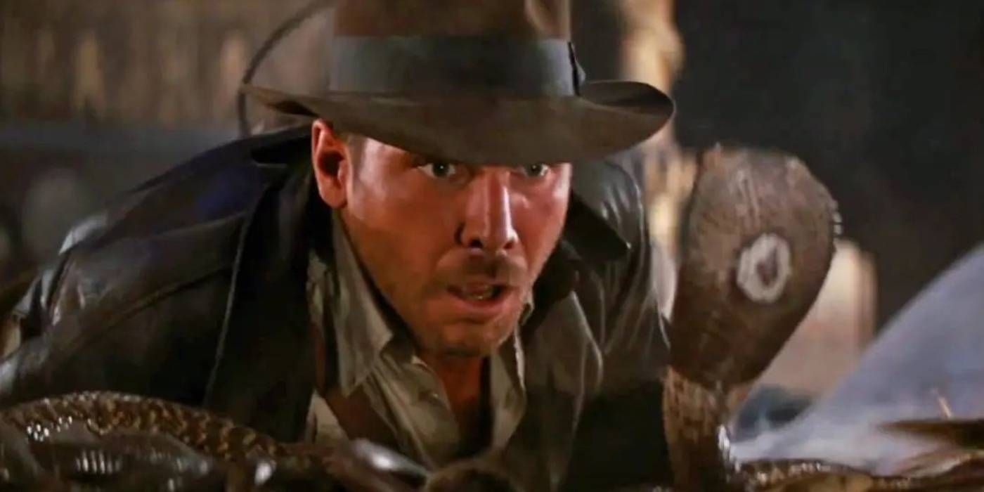 Raiders of the Lost Ark Indiana Jones and snake pic