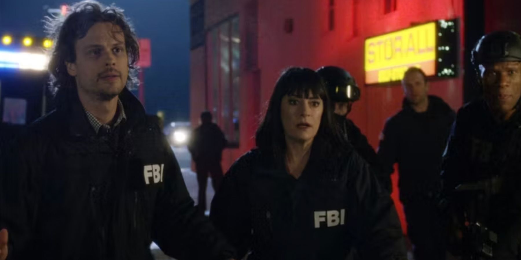 Reid and Prentiss with a response team in Criminal Minds episode Believer