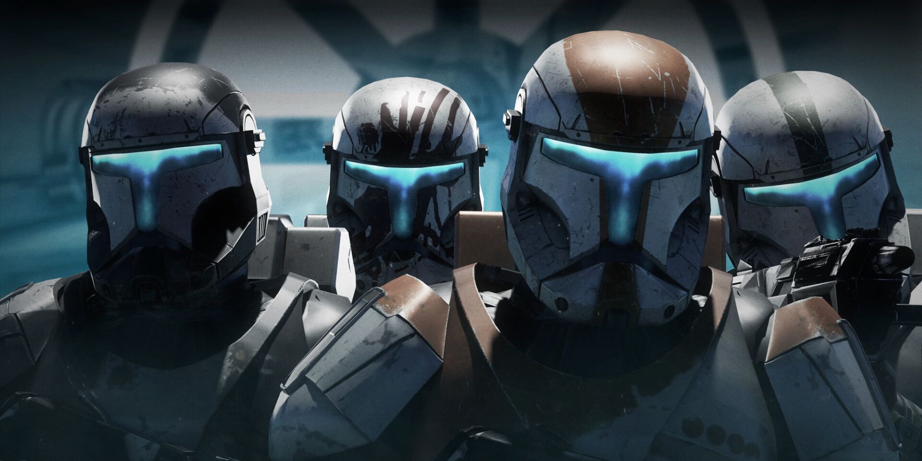 Four clone troopers that make up Delta Squad in Republic Commando.