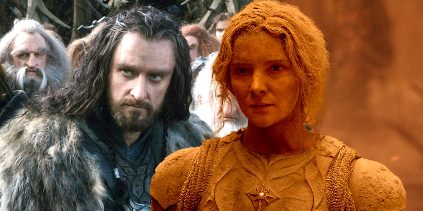 Richard Armitage in The Hobbit The Desolation of Smaug and Morfydd Clark in The Lord of the Rings The Rings of Power