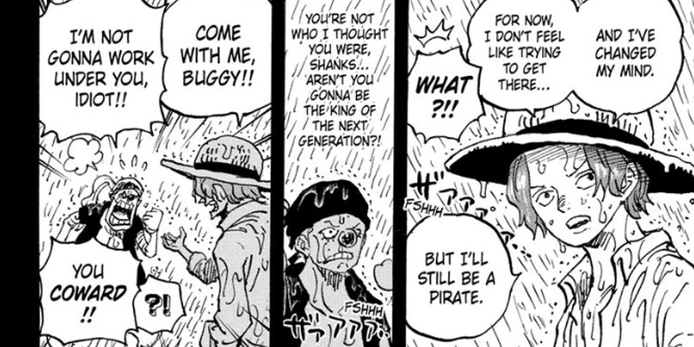 Shanks meminta Buggy untuk bergabung dengan krunya di One Piece