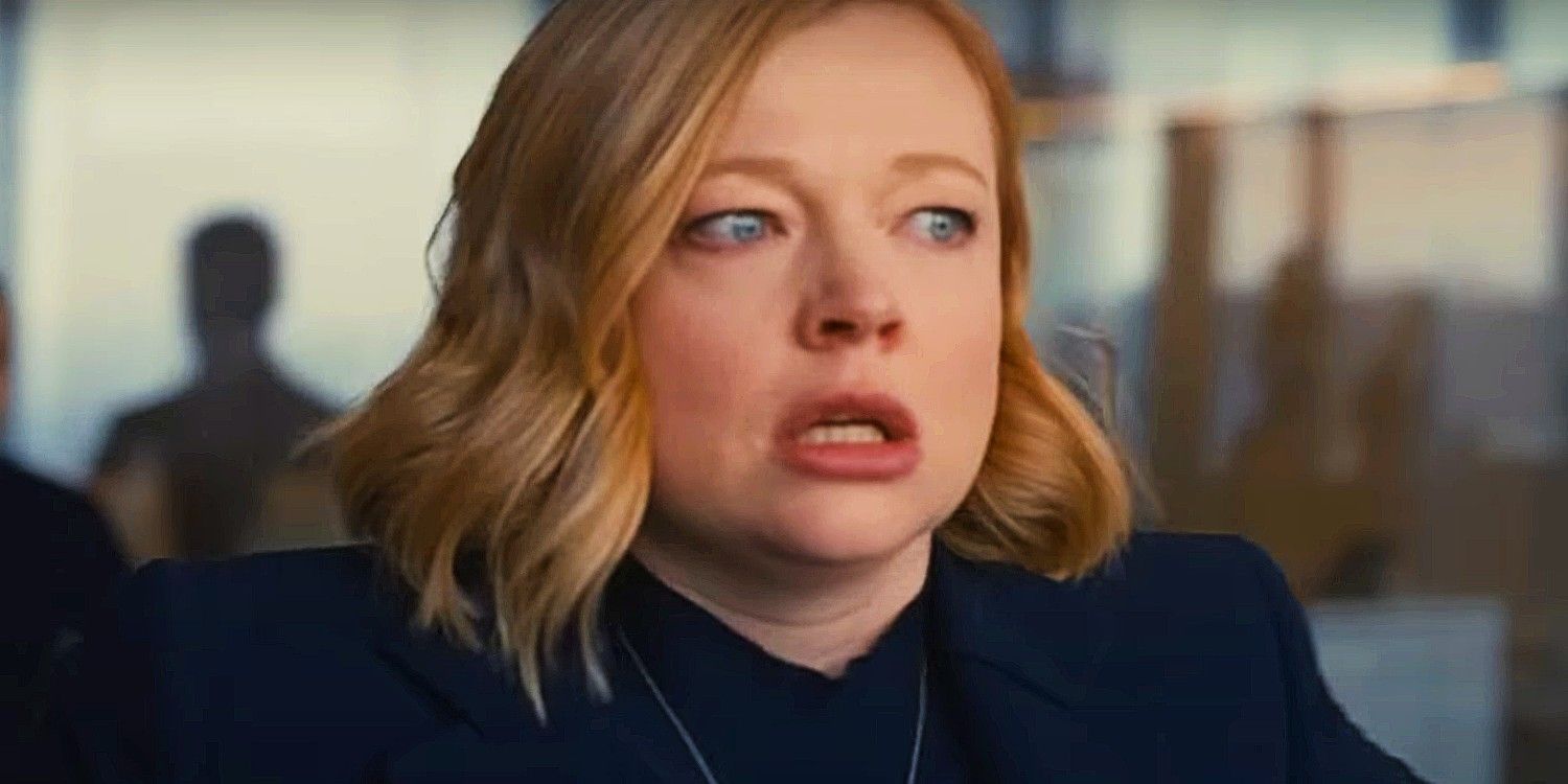 Shiv (Sarah Snook) parece deprimido no final da série Succession