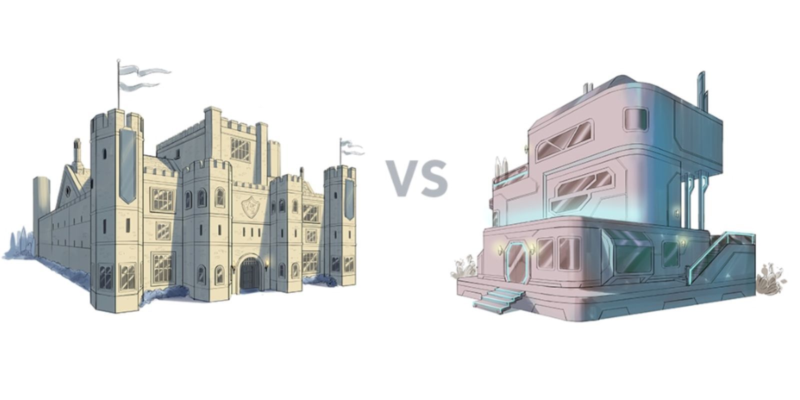 Sims 4 Memilih Kastil Abad Pertengahan vs Rumah Futuristik