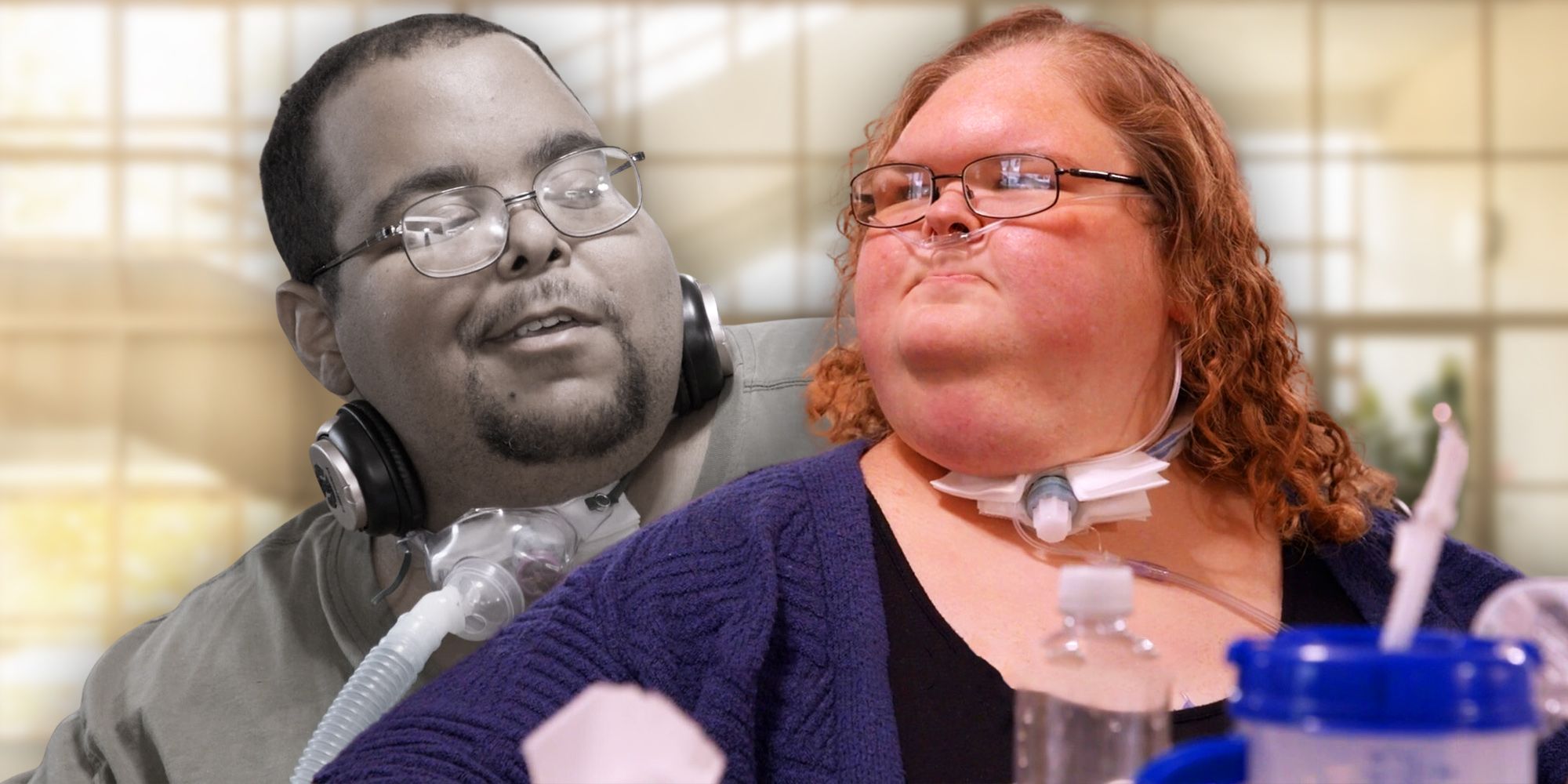 Side by side images of Tammy Slaton and Caleb Willingham from 1000-Lb Sisters