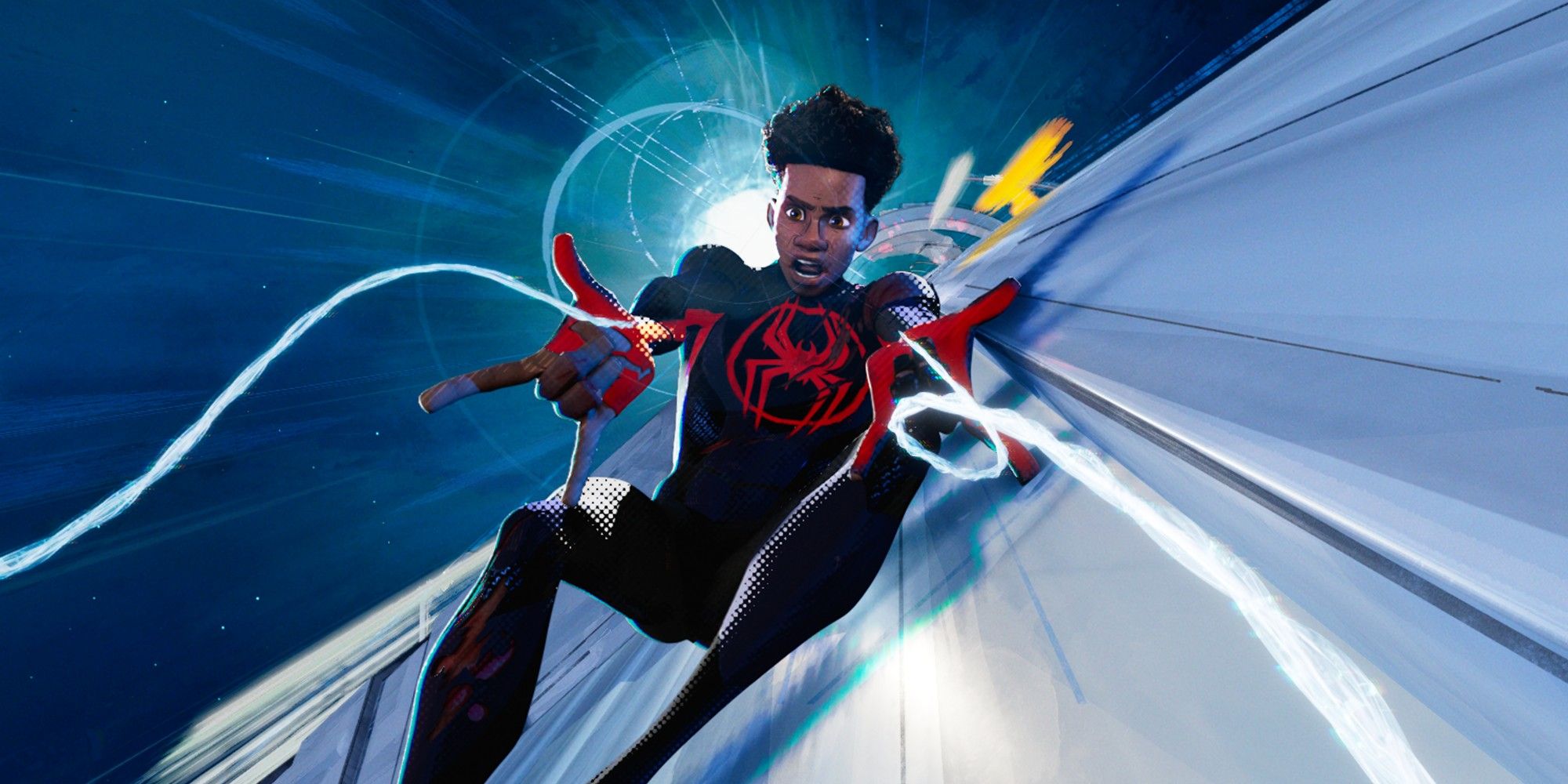 Spider-Man Across the Spider-Verse Miles Shooting Webs