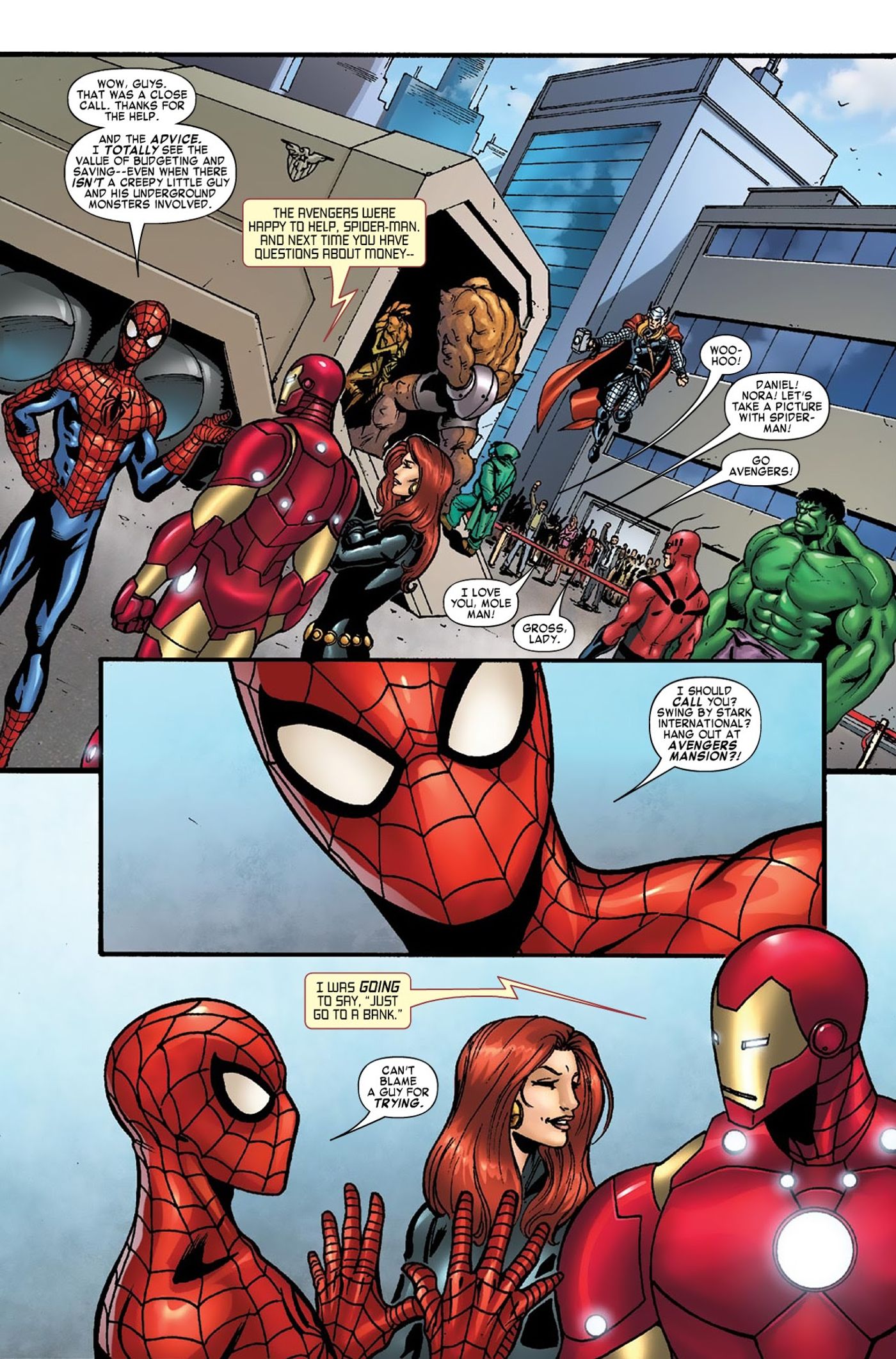 Spider-Man in the VISA comic